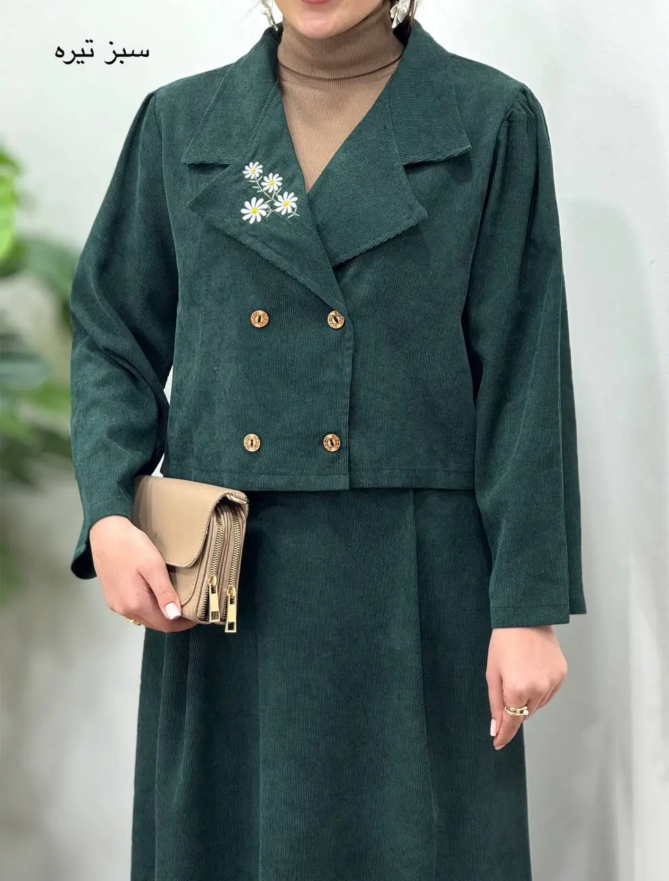 ست کت و دامن گلدوزی سیمین